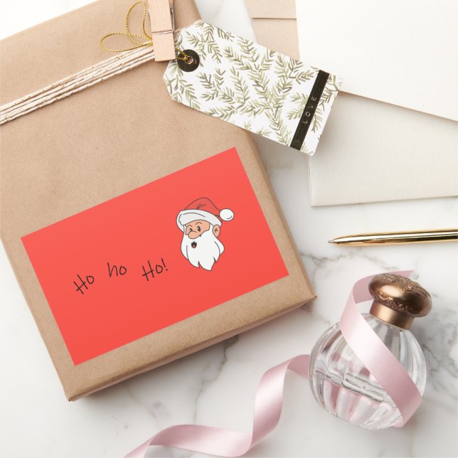 Adesivo Retangular Ho ho ho santa clause  (Presentear)