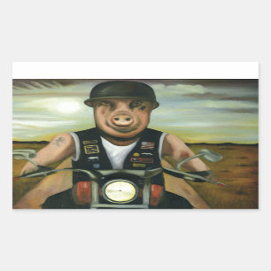 Adesivo Retangular Hog Wild