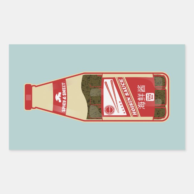 Adesivo Retangular Hoisin Sauce Comida cantonesa (Frente)