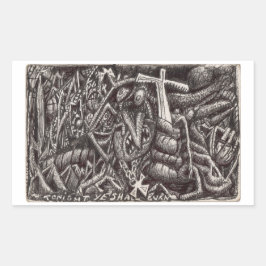 Adesivo Retangular "Hoje à noite, você vai queimar!"