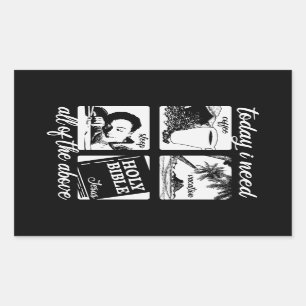 Adesivo Retangular Hoje Preciso....Stickers Engraçados