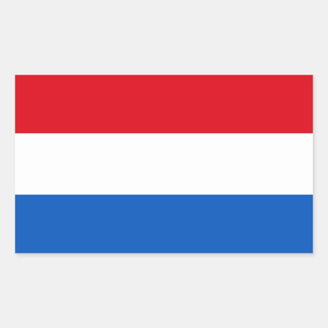 Adesivo Retangular Holanda, Bandeira (Frente)