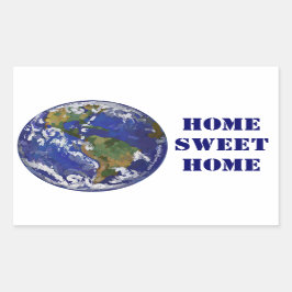 Adesivo Retangular Home Sweet Home Earth Stickers