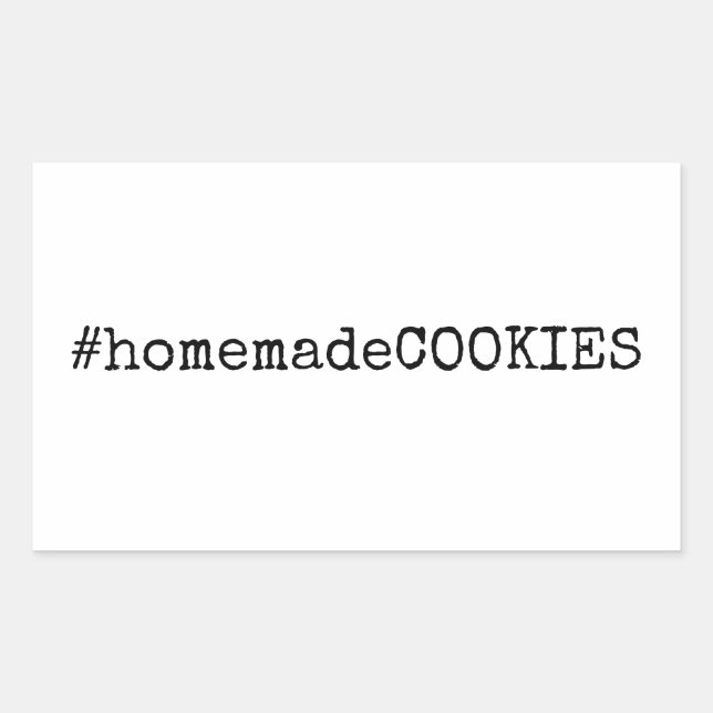 Adesivo Retangular #homemadeCookies (Frente)