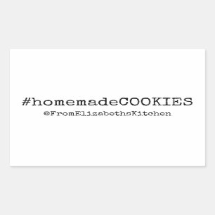 Adesivo Retangular #homemadeCookies de HashTag