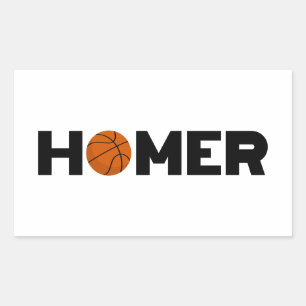 Adesivo Retangular Homer Basball