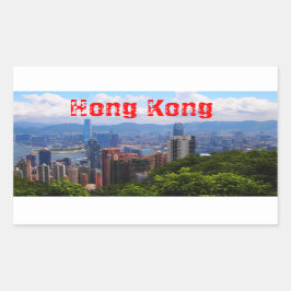Adesivo Retangular Hong Kong - Victoria Peak Sticker