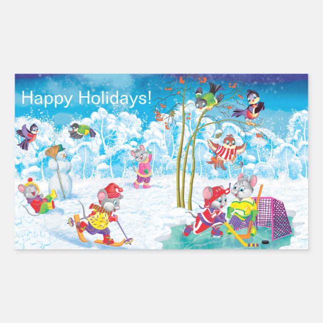 Adesivo Retangular hóquei (Frente)