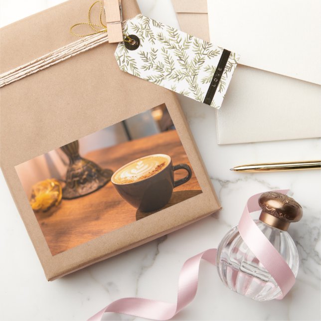 Adesivo Retangular Horário do Café Encantador (Presentear)