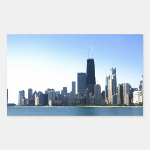 Adesivo Retangular Horizonte de Chicago