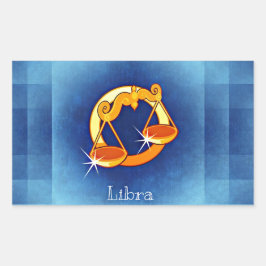 Adesivo Retangular horóscopo libra