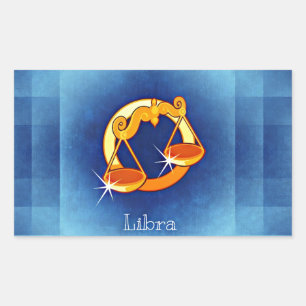 Adesivo Retangular horóscopo libra
