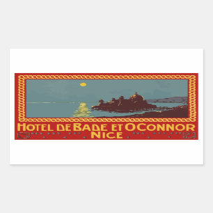 Adesivo Retangular Hotel Bade e Connor (Nice) Vector formato