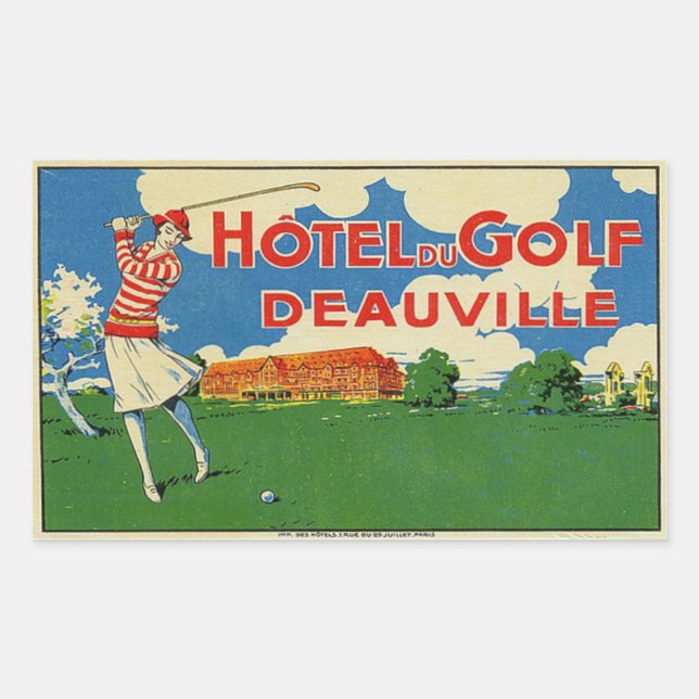 Adesivo Retangular Hotel du Golf (Deauville France) (Frente)