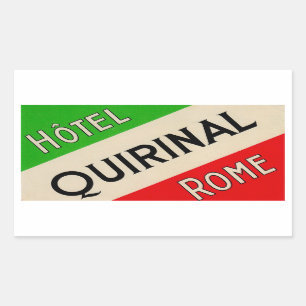 Adesivo Retangular Hotel Quirinal (Roma Italia)