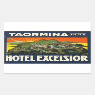 Adesivo Retangular Hotel Taorimina Sicily Excelsior