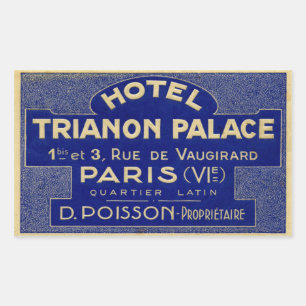Adesivo Retangular Hotel Trianon Palace (Paris França)