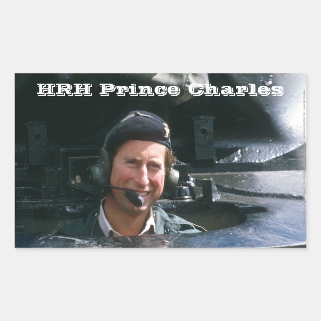Adesivo Retangular HRH Prince Charles (Frente)