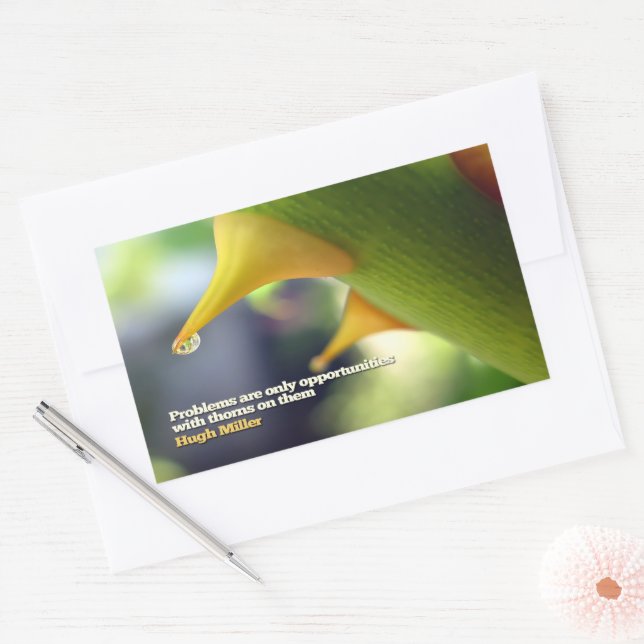 Adesivo Retangular Hugh Miller Inspirational Cote "Oportunidades" (Envelope)