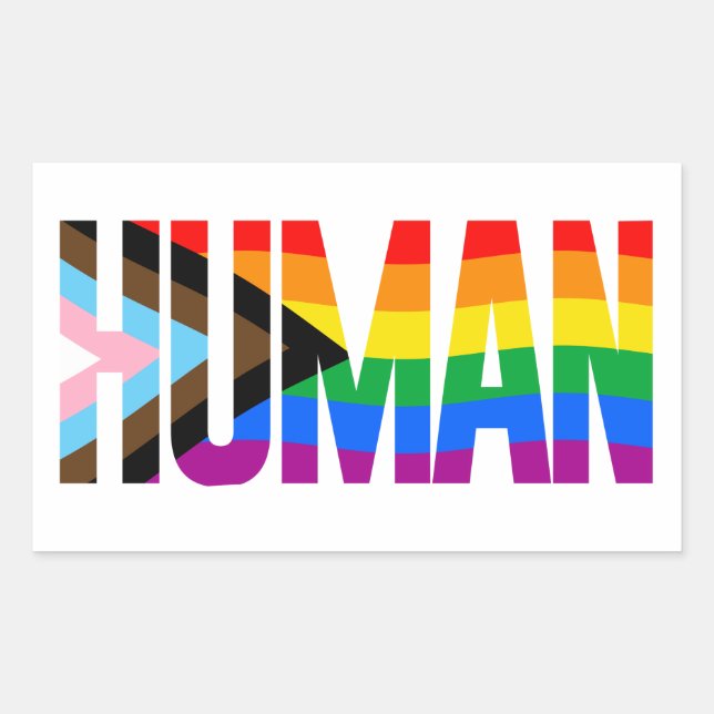 ADESIVO RETANGULAR HUMANO LGBTQ (Frente)