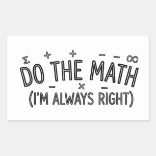 Adesivo Retangular humor engraçado do professor de matemática meme tr