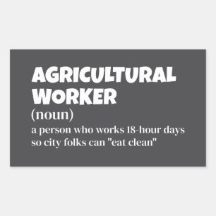 Adesivo Retangular Humor fazenda - Presente do Trabalhador Agrícola