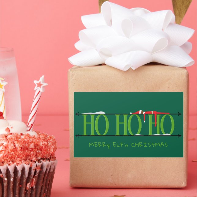 Adesivo Retangular Hunter Green Elf Shenanigans (Festa)