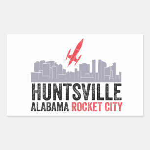 Adesivo Retangular Huntsville Alabama Rocket City