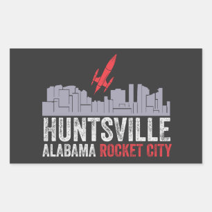 Adesivo Retangular Huntsville Alabama Rocket City