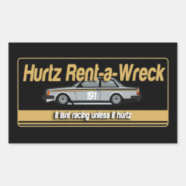 Adesivo Retangular Hurtz Rent-a-Wreck Sticker