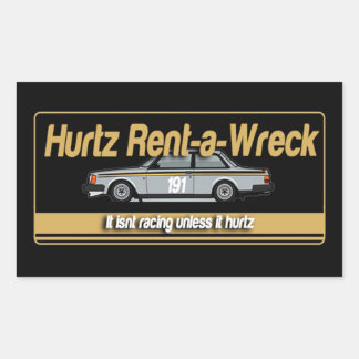 Adesivo Retangular Hurtz Rent-a-Wreck Sticker