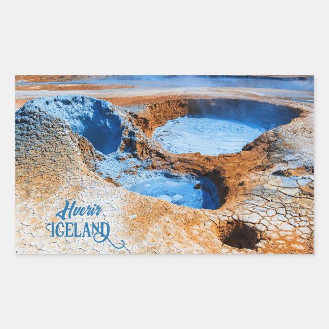 Adesivo Retangular Hverir, Islândia (Frente)