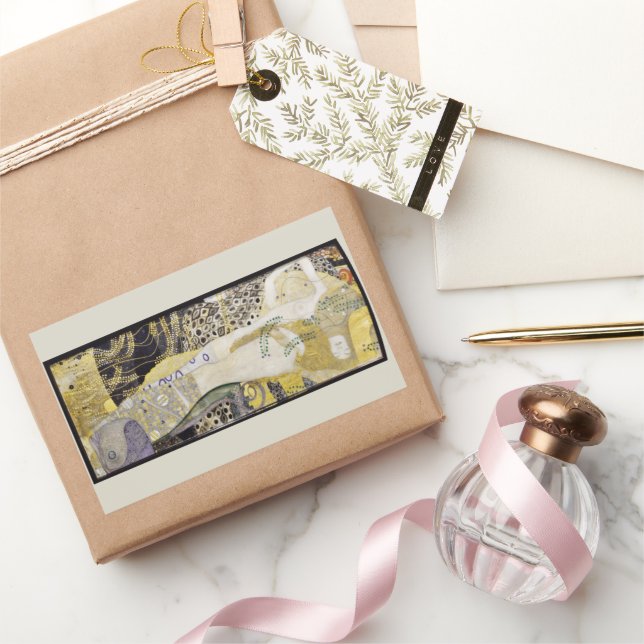 Adesivo Retangular Hydra (serpentes d'água I) por Gustav Klimt (Presentear)