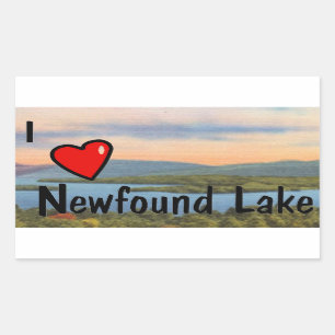 Adesivo Retangular I Heart Newfound Lake