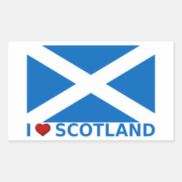Adesivo Retangular I Heart Scotland