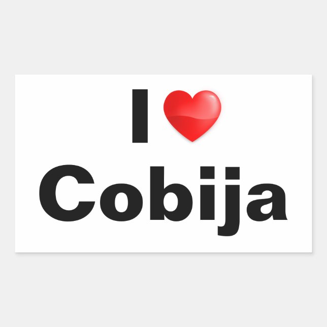 Adesivo Retangular I love Cobija (Frente)
