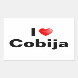 Adesivo Retangular I love Cobija