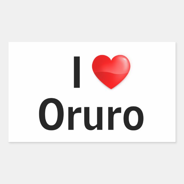 Adesivo Retangular I love Oruro (Frente)