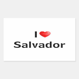 Adesivo Retangular I love Salvador