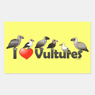 Adesivo Retangular I Love Vultures (África)