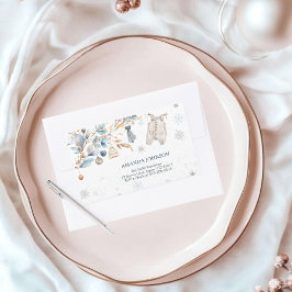 Adesivo Retangular icy blue Little Snowflake Clothesline Envelope