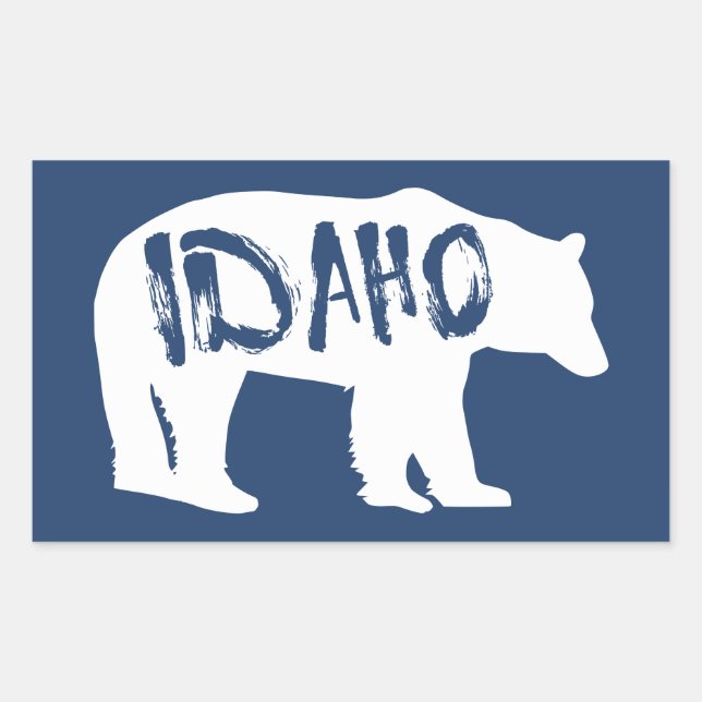 Adesivo Retangular Idaho Bear (Frente)