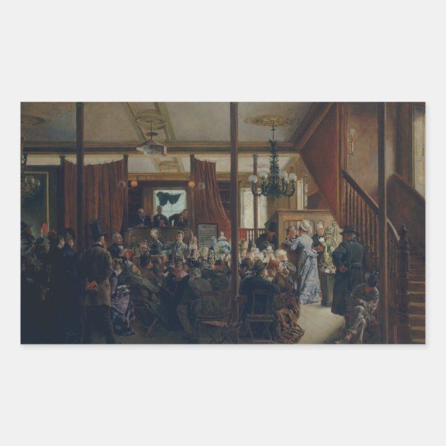 Adesivo Retangular Ignacio de Leon y Escosura - Venda em Leilão (Frente)