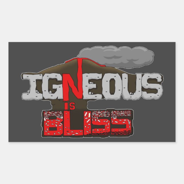 Adesivo Retangular Igneous is Bliss Volcano Sticker Sheet (Frente)