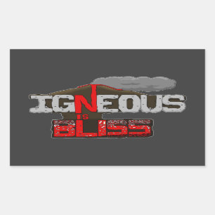 Adesivo Retangular Igneous is Bliss Volcano Sticker Sheet