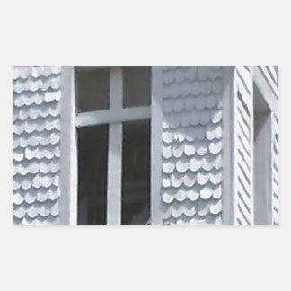 Adesivo Retangular igreja branca nas montanhas
