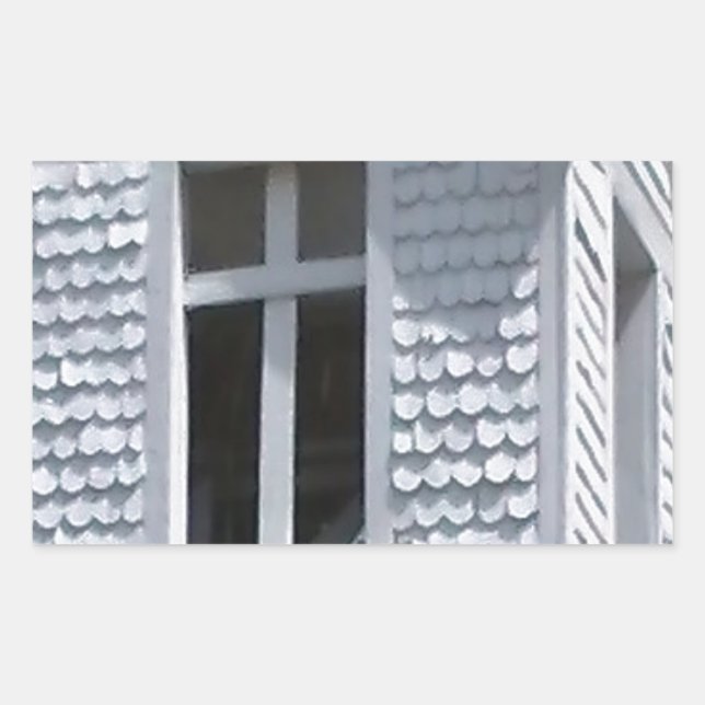 Adesivo Retangular igreja branca nas montanhas (Frente)