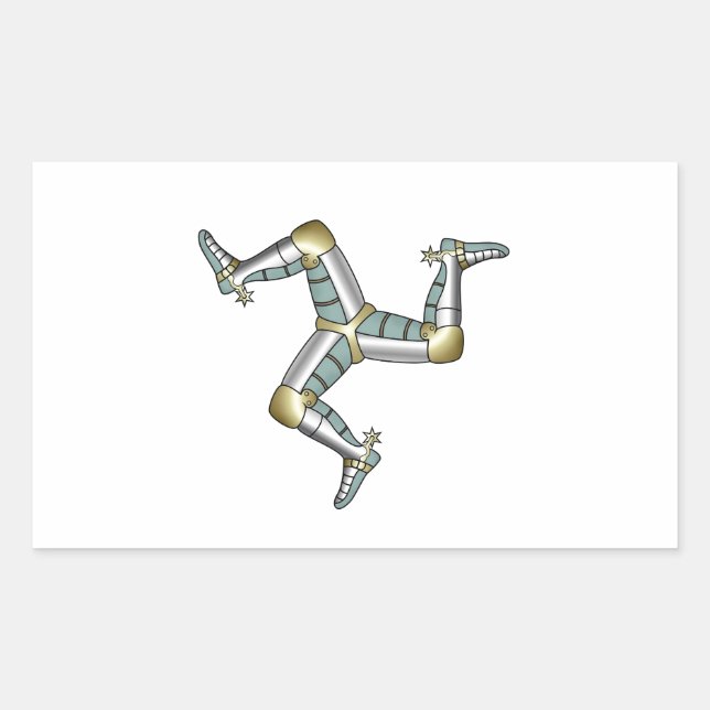 Adesivo Retangular Ilha de Man (Frente)