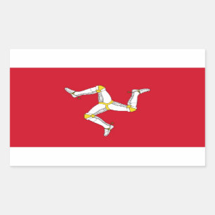 Adesivo Retangular Ilha de Man Flag