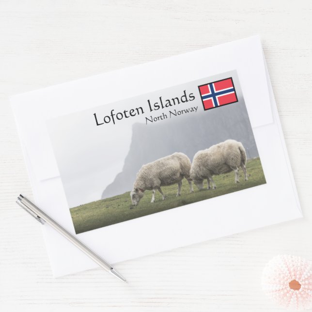 Adesivo Retangular Ilhas Lofoten (Envelope)